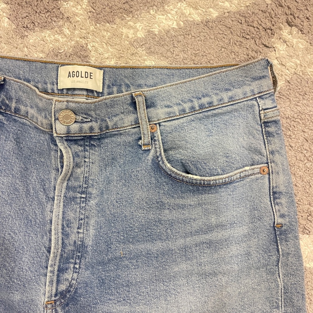 AGOLDE RIPPED FLARE JEANS